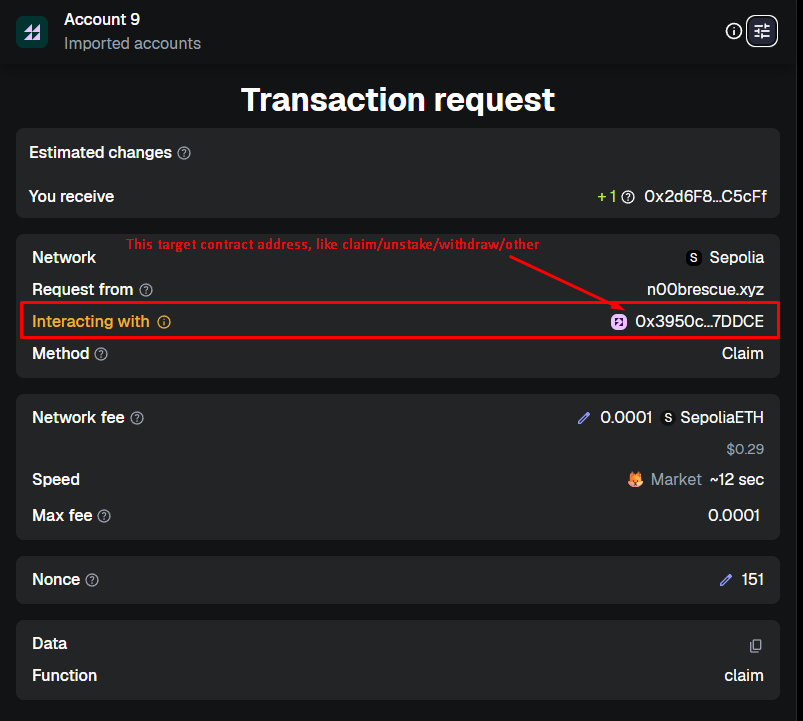 Target Contract Address Help